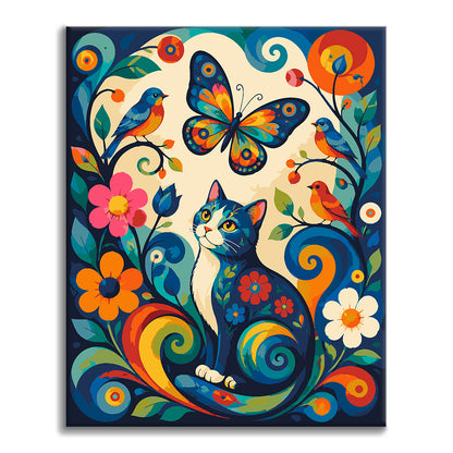 Garden Cat - Paint by Numbers