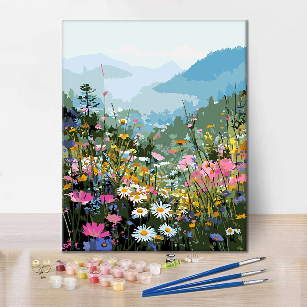 Mountain Bloom - Paint by Numbers
