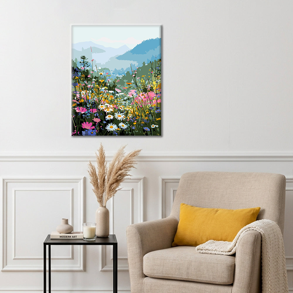 Mountain Bloom - Paint by Numbers