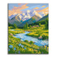 Mountain Stream in Bloom - Paint by Numbers