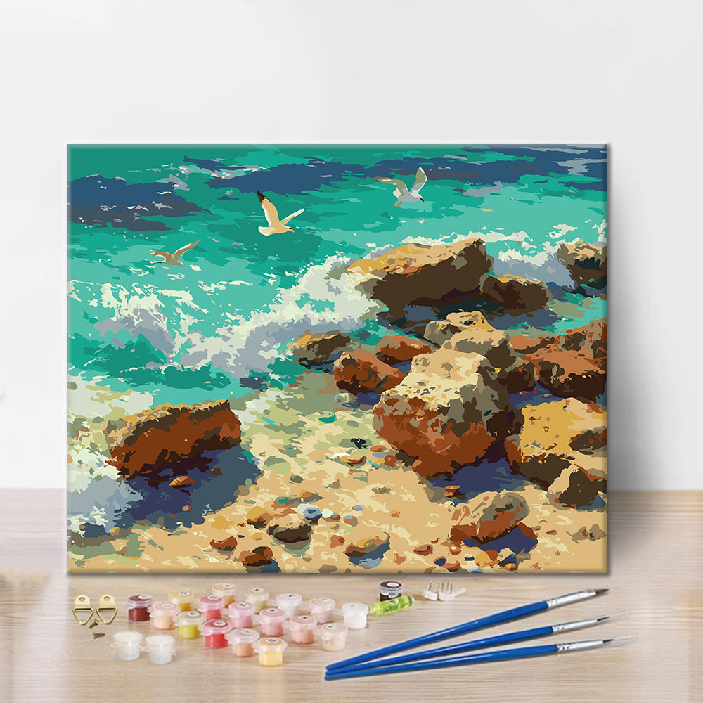Rocky Shore - Paint by Numbers