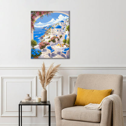 Santorini Bliss - Paint by Numbers