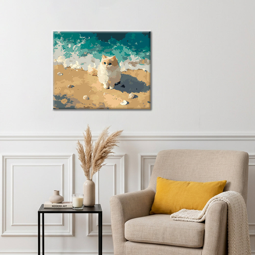 Seaside Kitten - Paint by Numbers