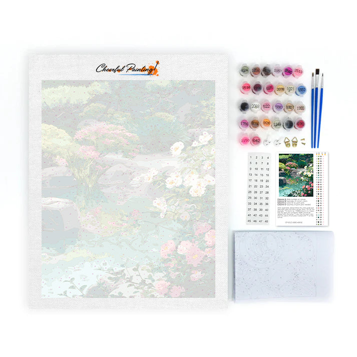 Serene Garden Reflections - Paint by Numbers