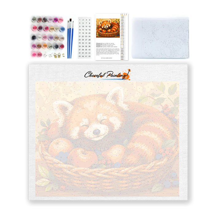 Sleeping Red Panda - Paint by Numbers