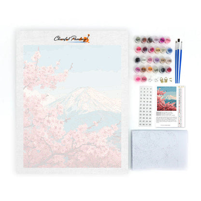 Spring at Fuji - Paint by Numbers