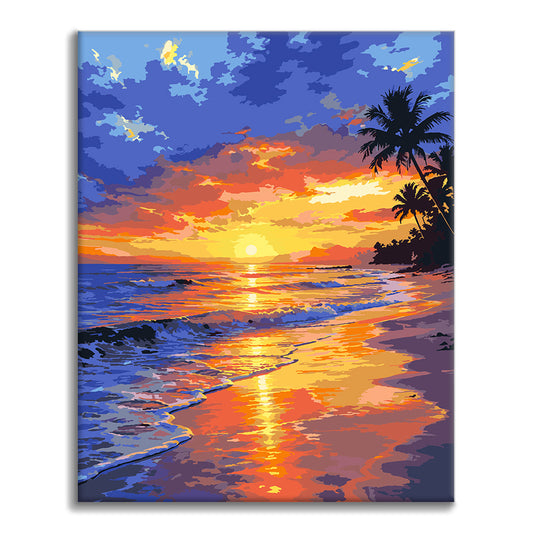 Tropical Sunset - Paint by Numbers