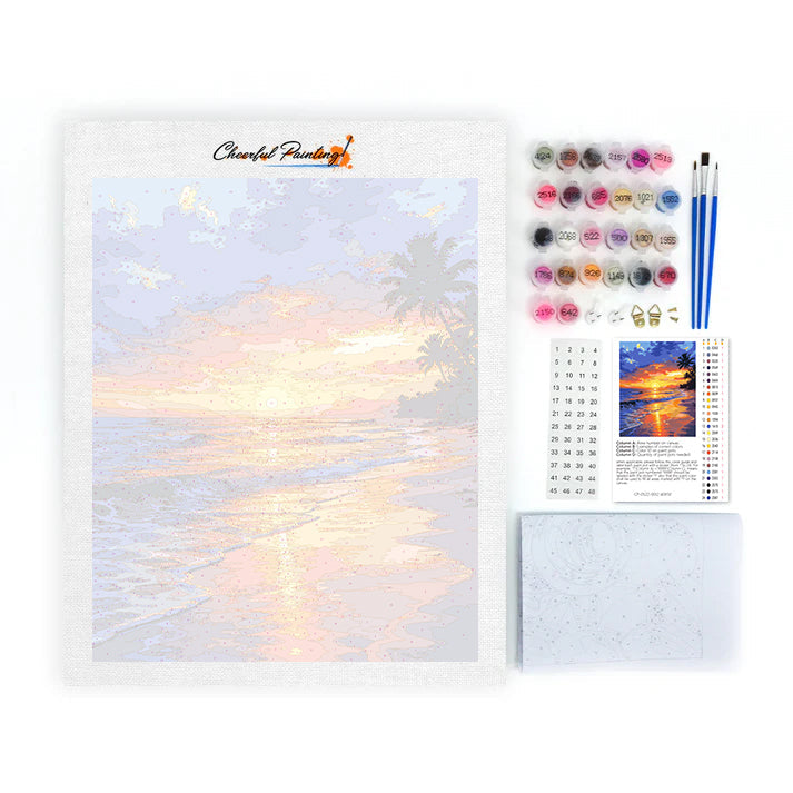 Tropical Sunset - Paint by Numbers