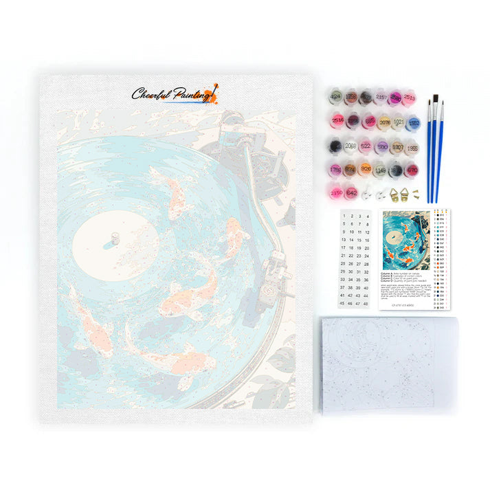 Koi on the Record - Paint by Numbers