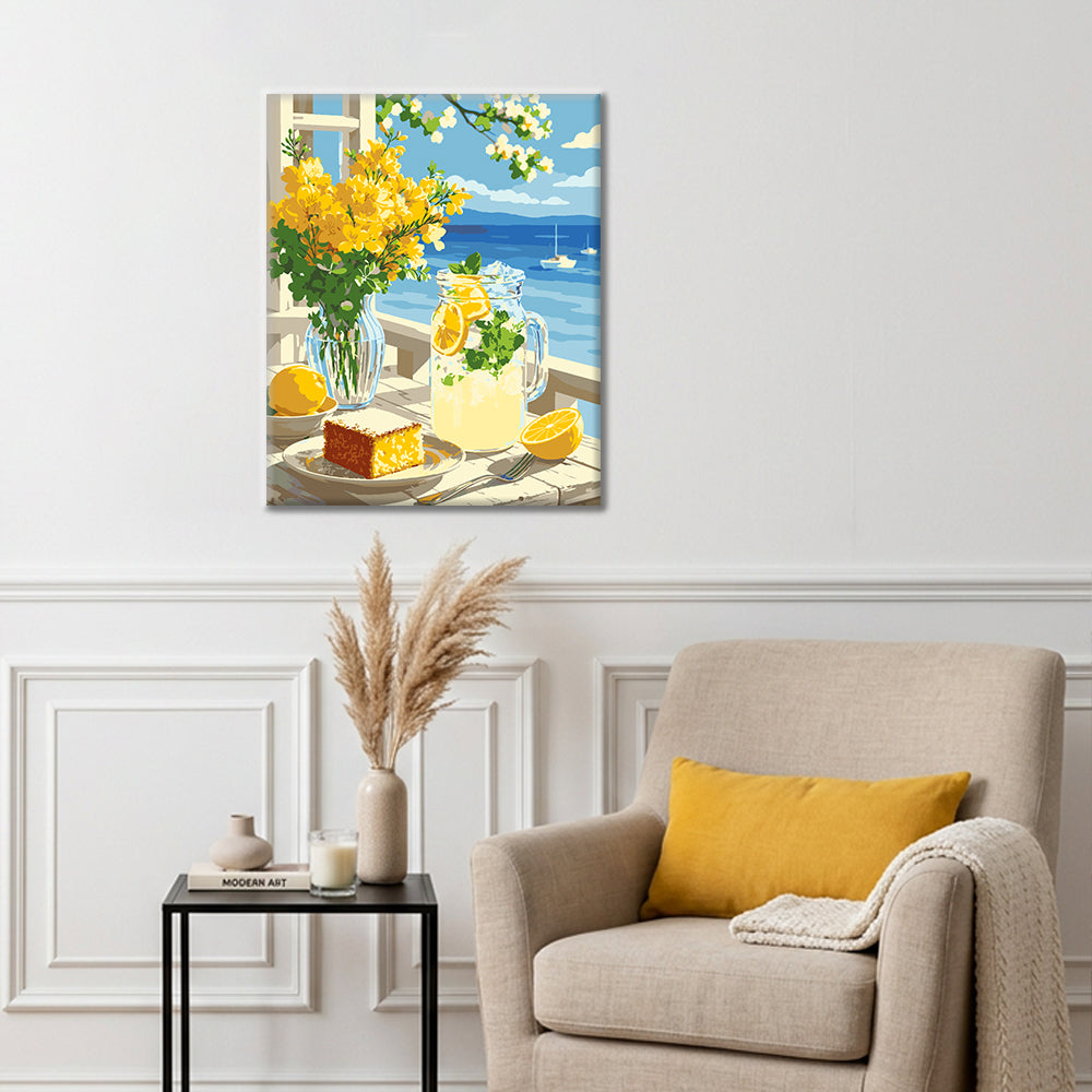 Lemon by the Sea - Paint by Numbers