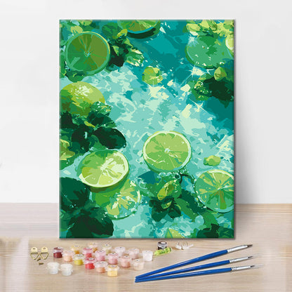 Minted Lime - Paint by Numbers