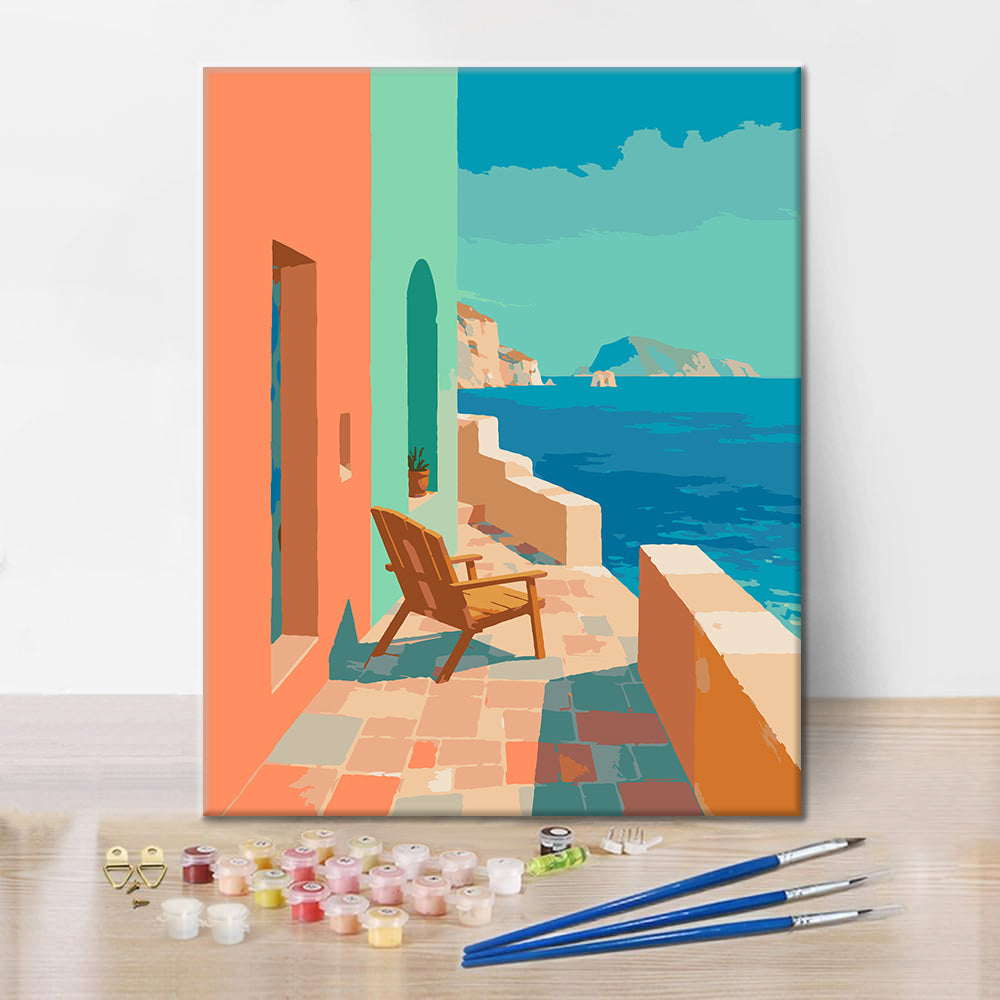 Pastel Coast Retreat - Paint by Numbers