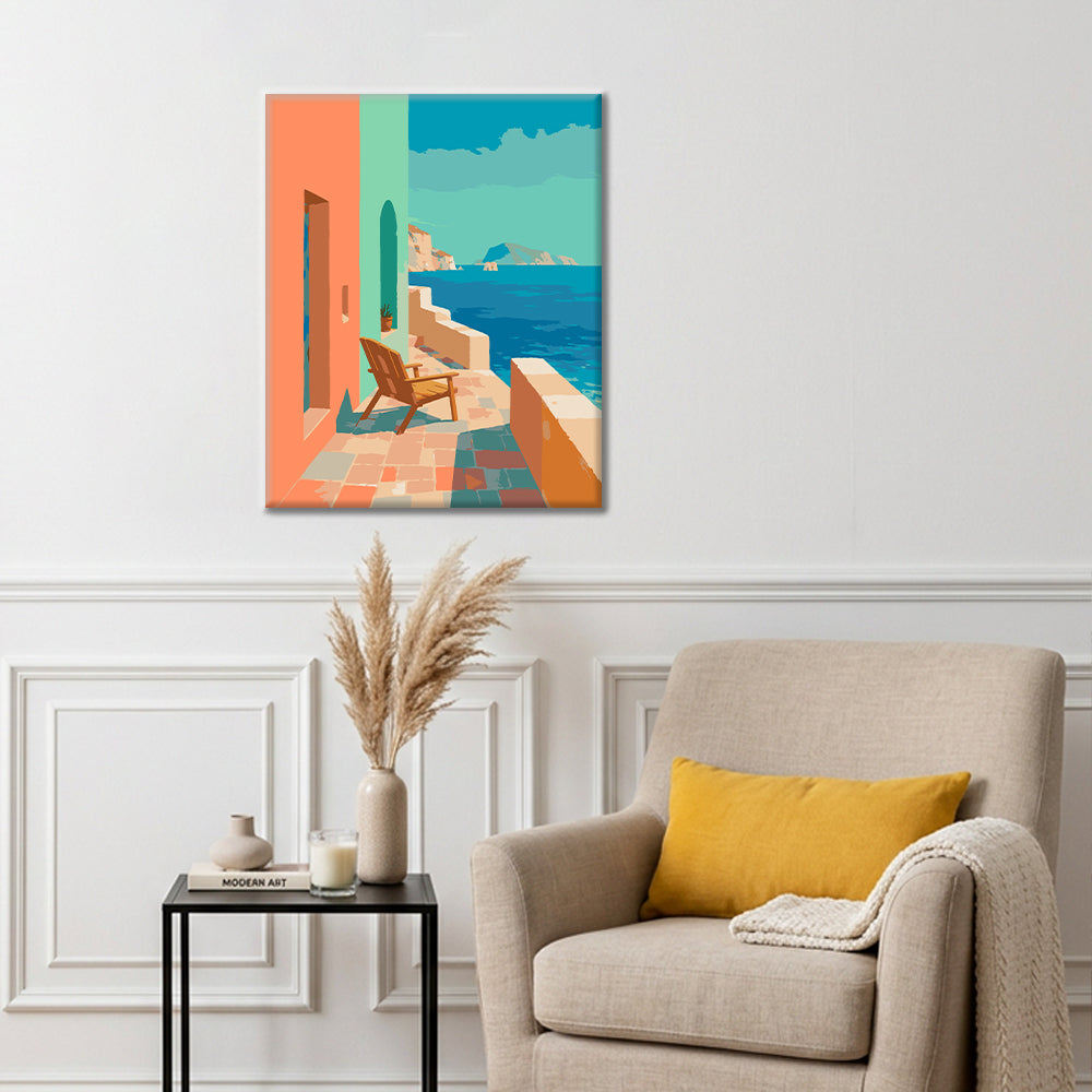 Pastel Coast Retreat - Paint by Numbers
