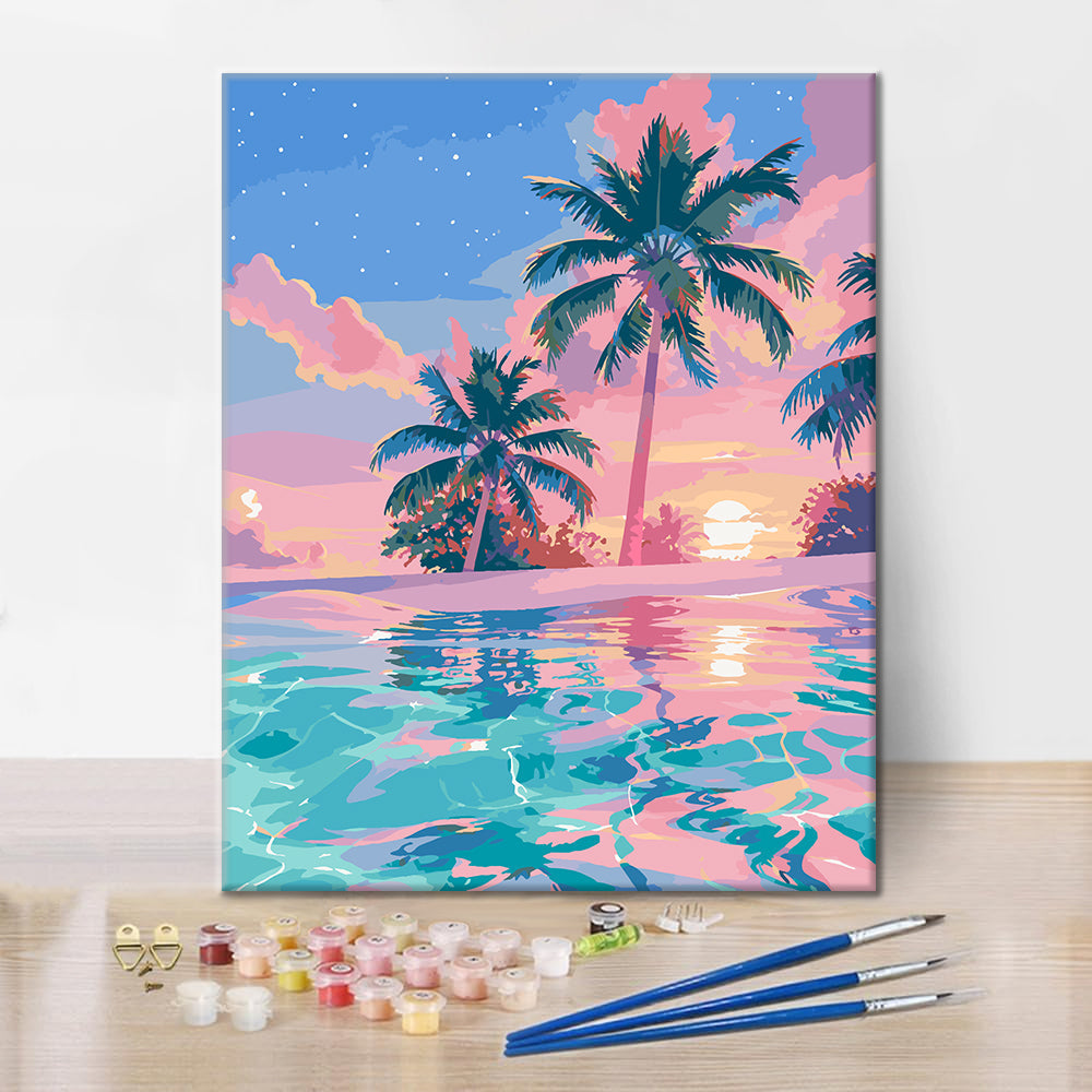 Sunset Reflections - Paint by Numbers