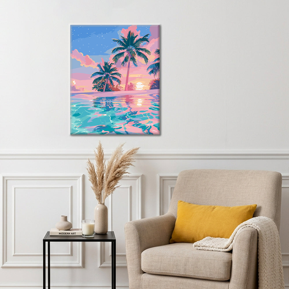 Sunset Reflections - Paint by Numbers