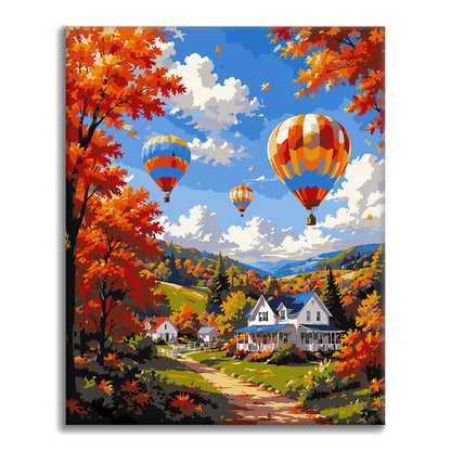Autumn Balloon - Paint by Numbers