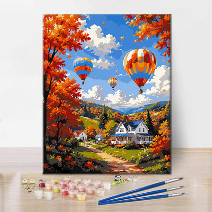 Autumn Balloon - Paint by Numbers