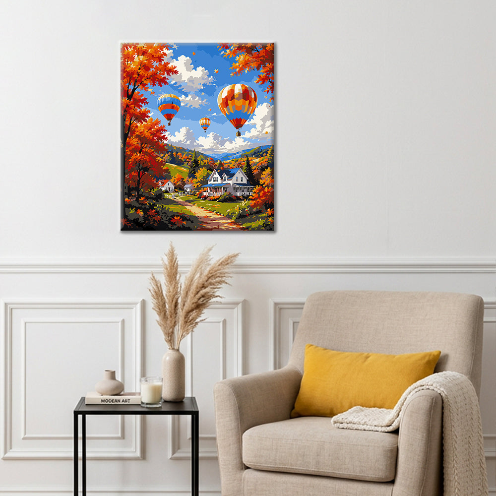 Autumn Balloon - Paint by Numbers