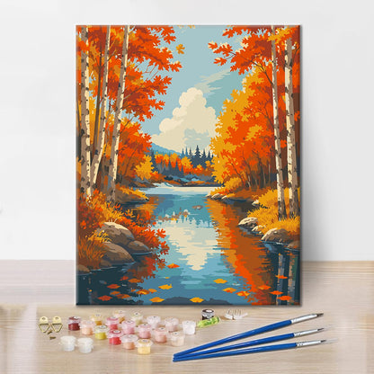 Autumn Lake - Paint by Numbers