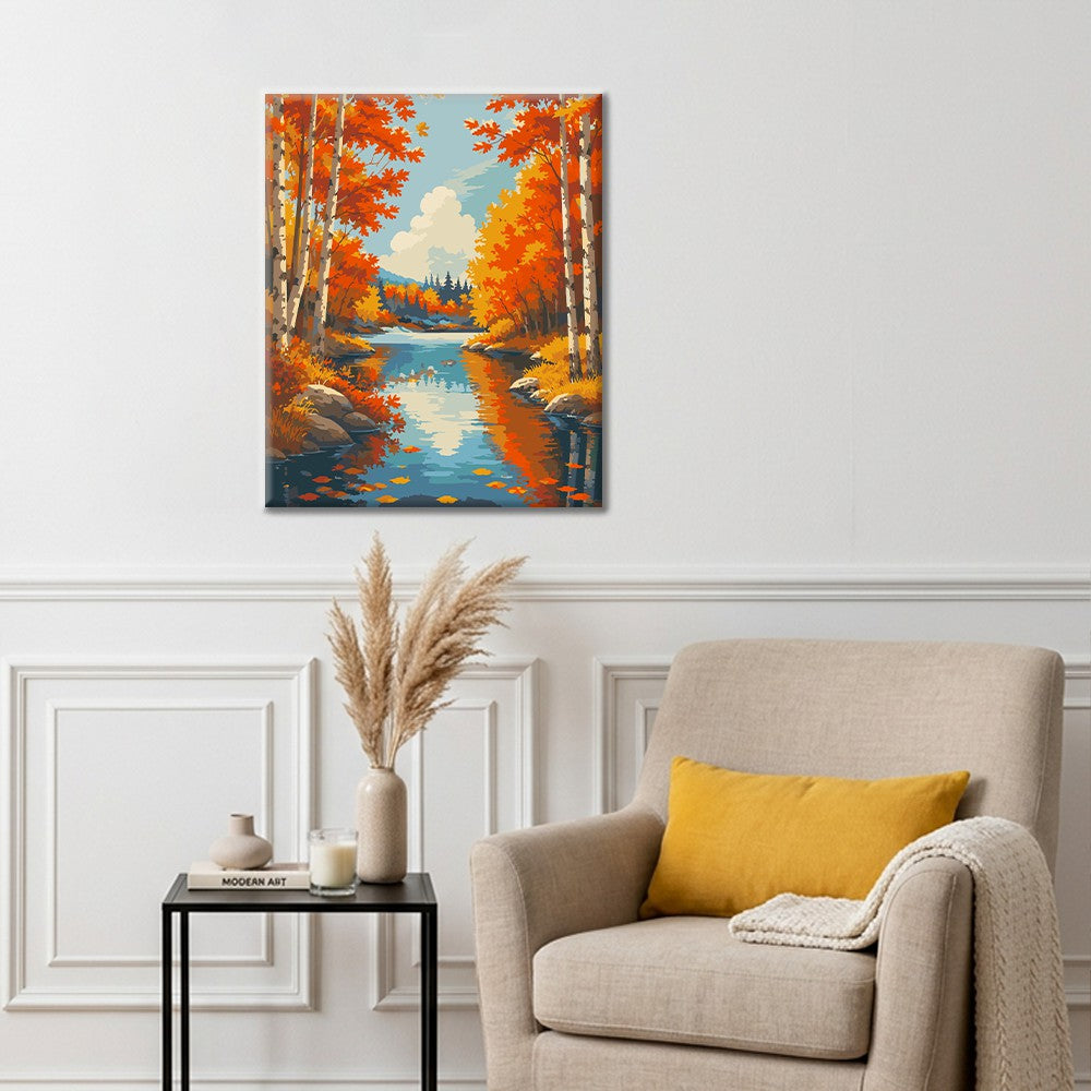 Autumn Lake - Paint by Numbers