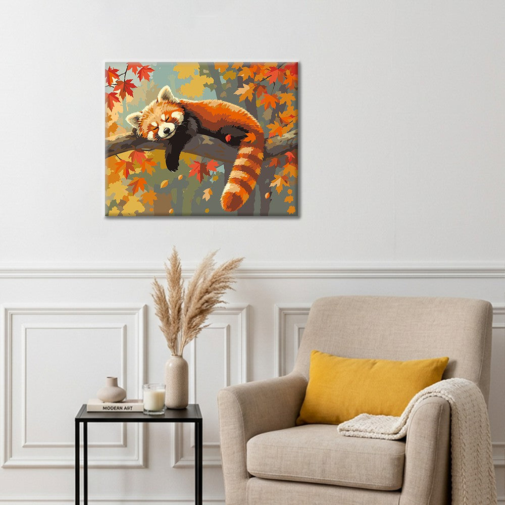 Autumn Panda - Paint by Numbers