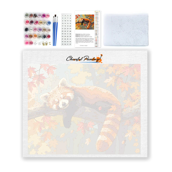 Autumn Panda - Paint by Numbers