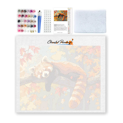 Autumn Panda - Paint by Numbers