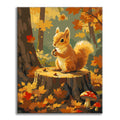 Autumn Squirrel - Paint by Numbers