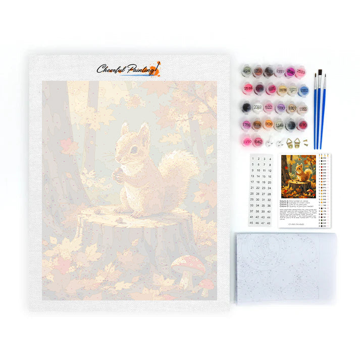 Autumn Squirrel - Paint by Numbers