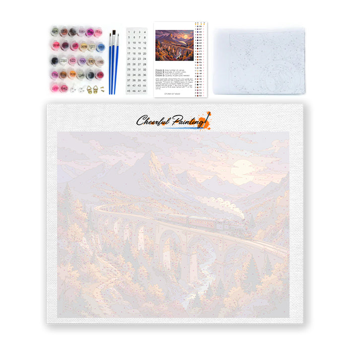 Autumn Valley Steam Train - Paint by Numbers