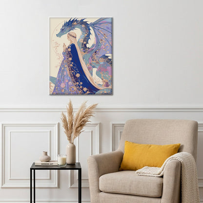 Azure Dragon Guardian - Paint by Numbers