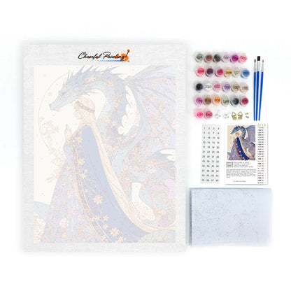 Azure Dragon Guardian - Paint by Numbers