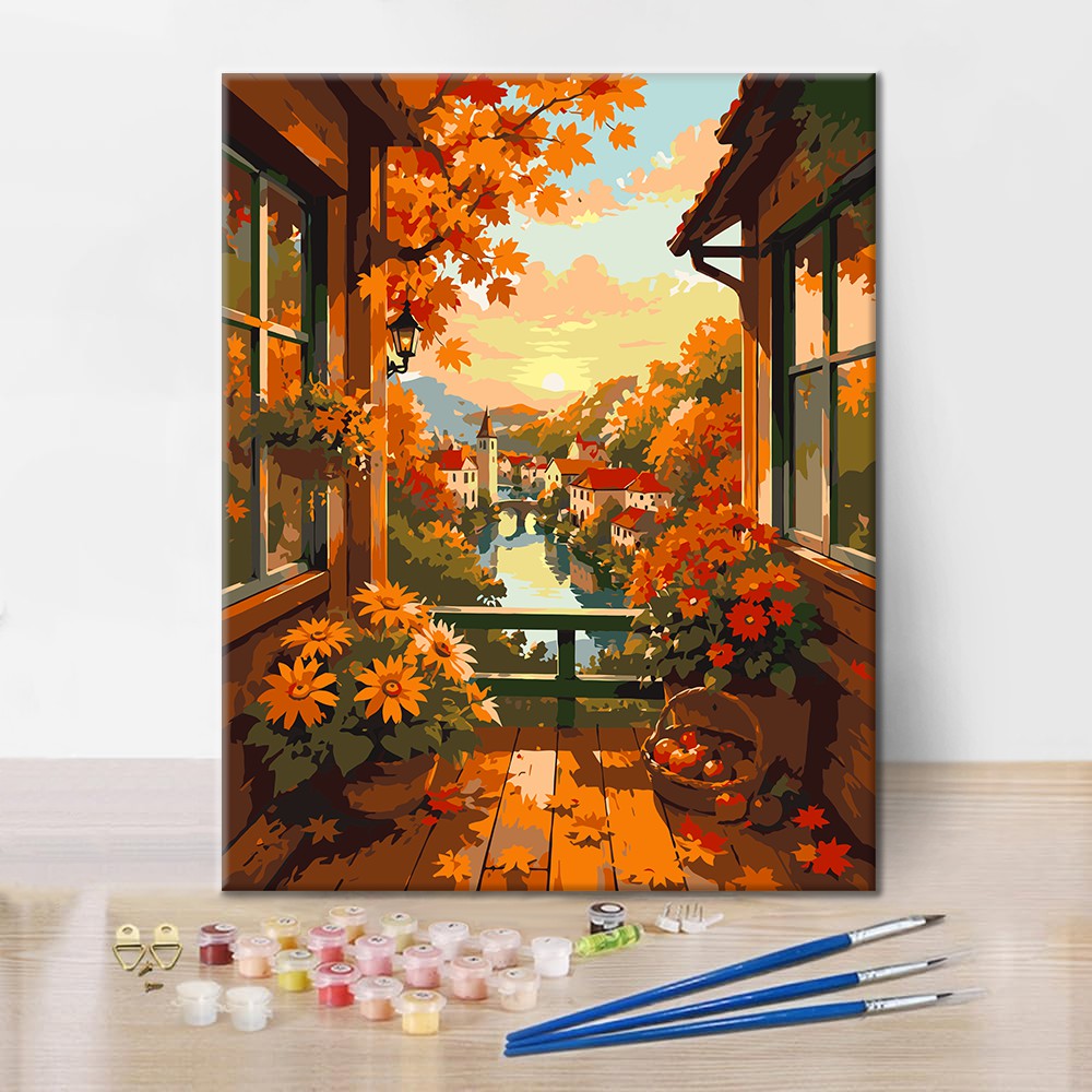 Balcony View - Paint by Numbers