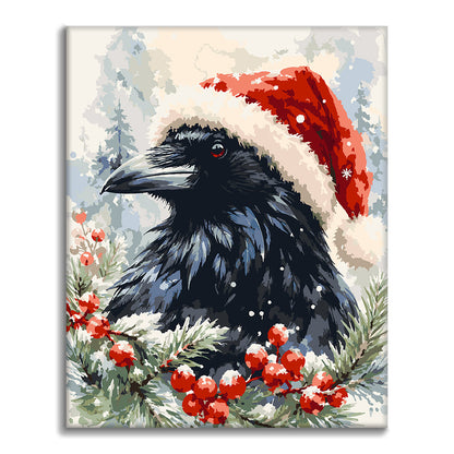 Christmas Raven - Paint by Numbers