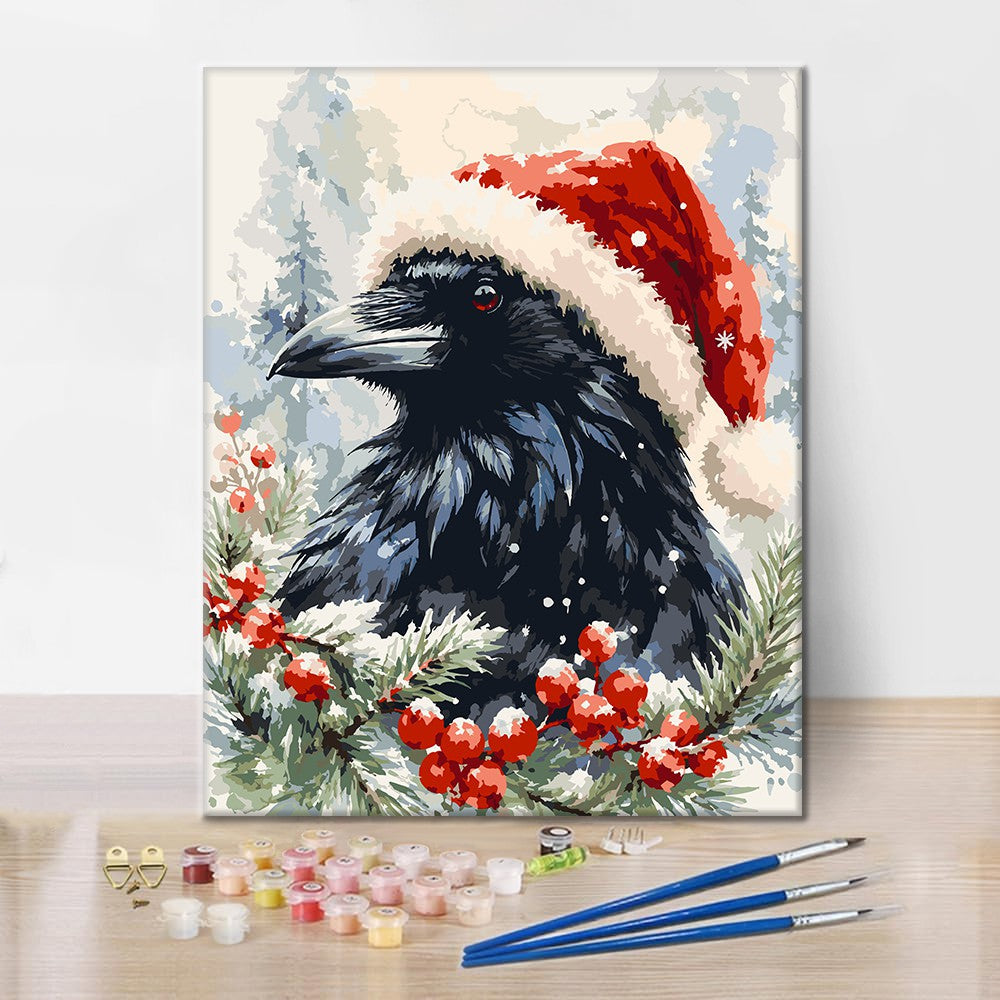 Christmas Raven - Paint by Numbers