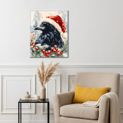 Christmas Raven - Paint by Numbers