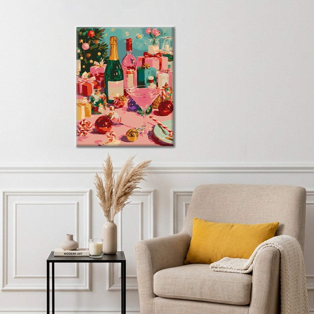 Christmas Toast & Cheers - Paint by Numbers