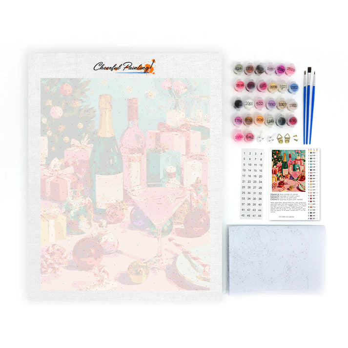 Christmas Toast & Cheers - Paint by Numbers