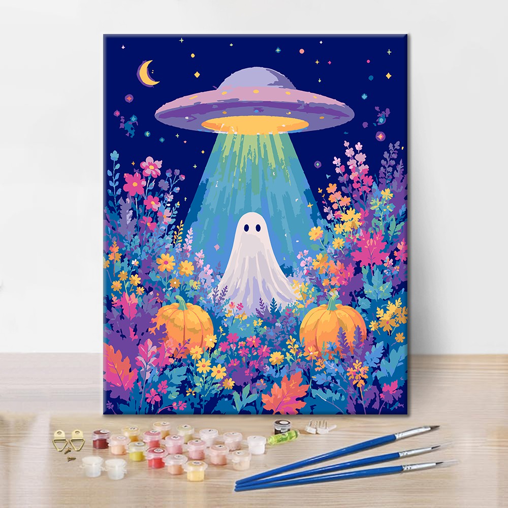 Cosmic Ghost Encounter - Paint by Numbers