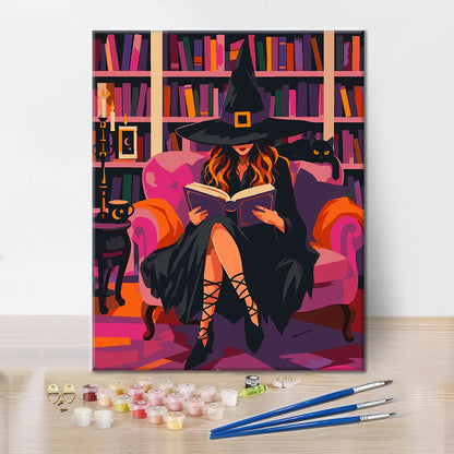 Cozy Witch Library - Paint by Numbers