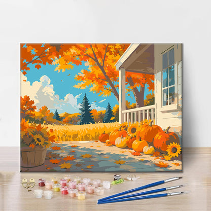 Farmhouse Autumn - Paint by Numbers
