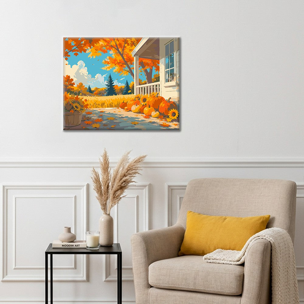 Farmhouse Autumn - Paint by Numbers