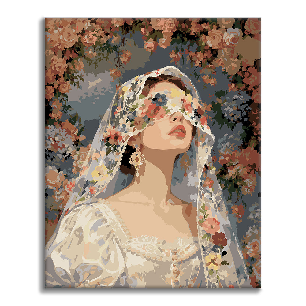 Floral Bride - Paint by Numbers