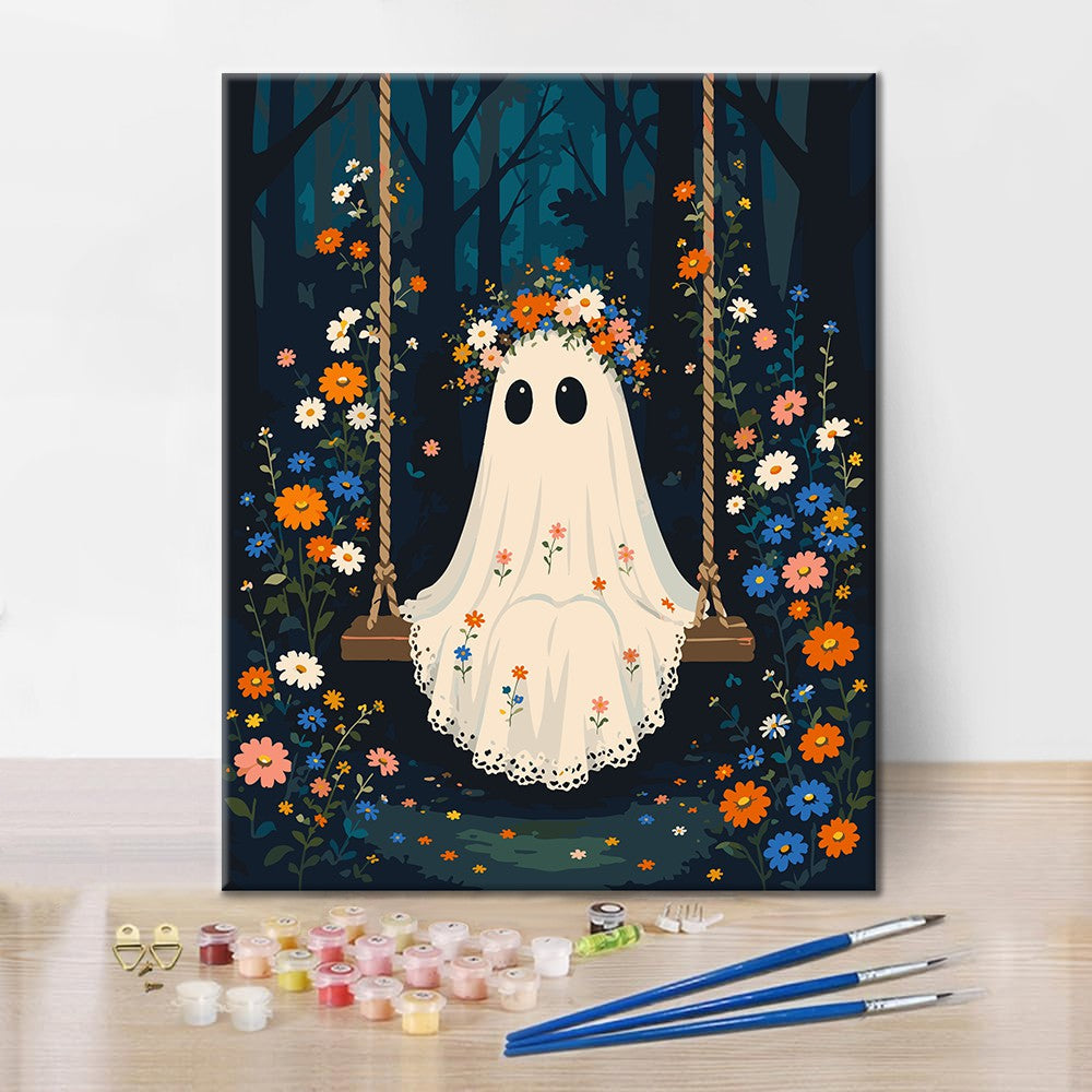 Floral Ghost - Paint by Numbers