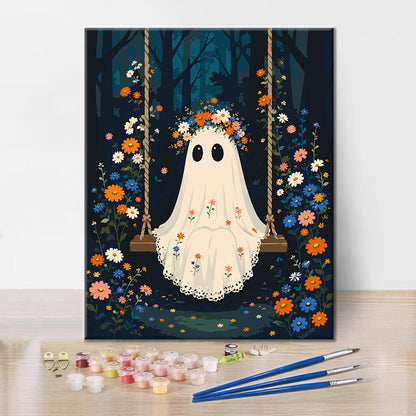 Floral Ghost - Paint by Numbers