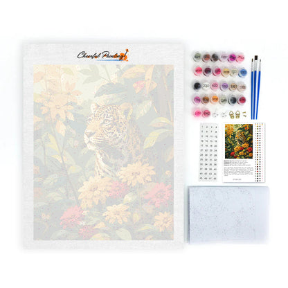 Floral Leopard - Paint by Numbers