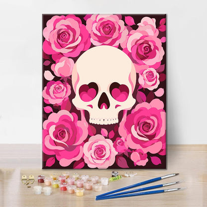 Floral Skull - Paint by Numbers
