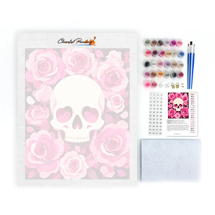 Floral Skull - Paint by Numbers