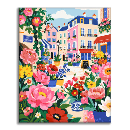 Flower Street - Paint by Numbers