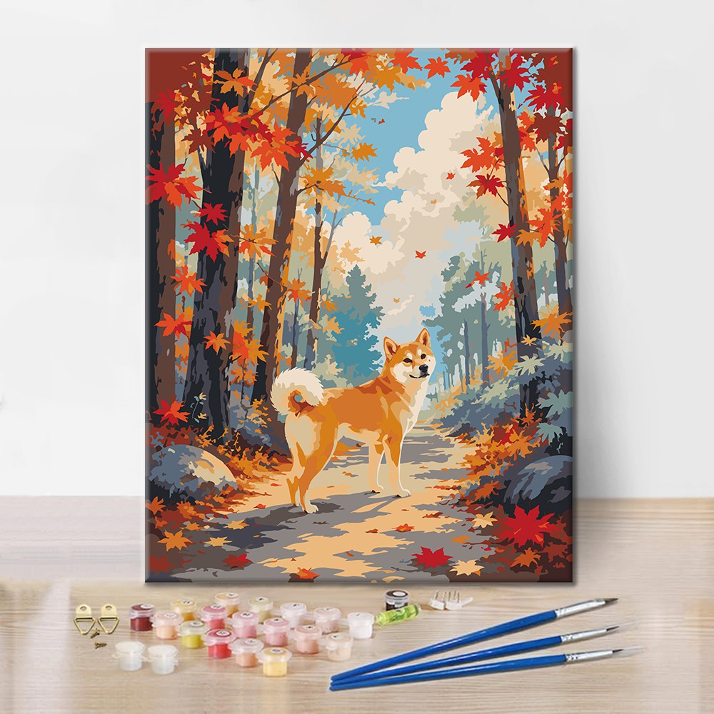 Forest Shiba - Paint by Numbers